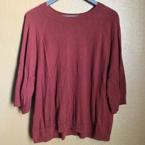 H&M short sleeve sweater rust